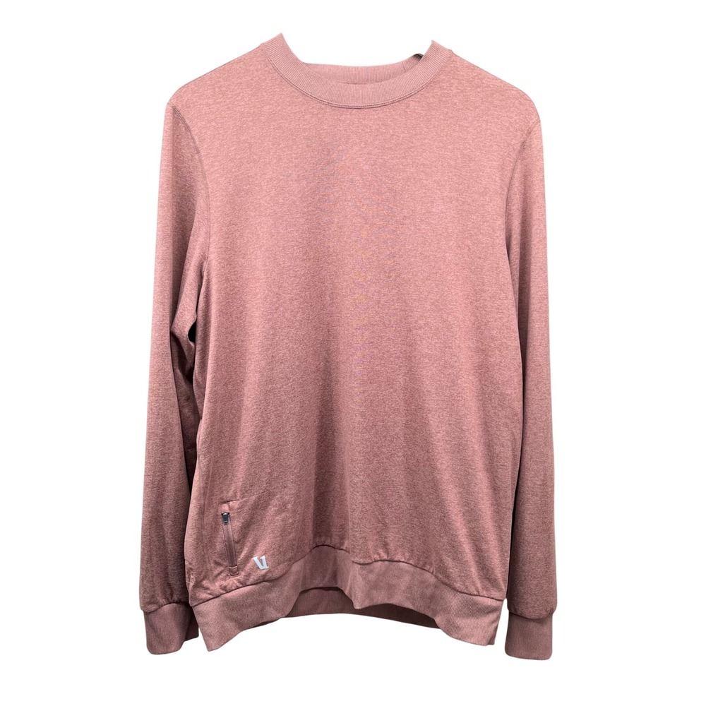 Vuori Ponto Performance Crewneck Sweater Brown Rose Men's L